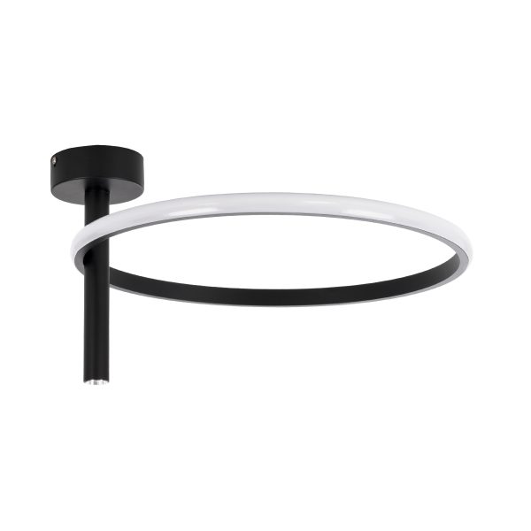 VERONA 61220 Φωτιστικό Οροφής Δαχτυλίδι-Κύκλος LED CCT 24W 2688lm 360° AC 220-240V - Εναλλαγή Φωτισμού μέσω Διακόπτη On/Off All In One Ψυχρό 6000k+Φυσικό 4500k+Θερμό 2700k Φ40 x Υ23cm - Μαύρο - 3 Χρόνια Εγγύηση - Image 2