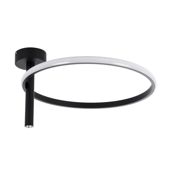 VERONA 61220 Φωτιστικό Οροφής Δαχτυλίδι-Κύκλος LED CCT 24W 2688lm 360° AC 220-240V - Εναλλαγή Φωτισμού μέσω Διακόπτη On/Off All In One Ψυχρό 6000k+Φυσικό 4500k+Θερμό 2700k Φ40 x Υ23cm - Μαύρο - 3 Χρόνια Εγγύηση - Image 4