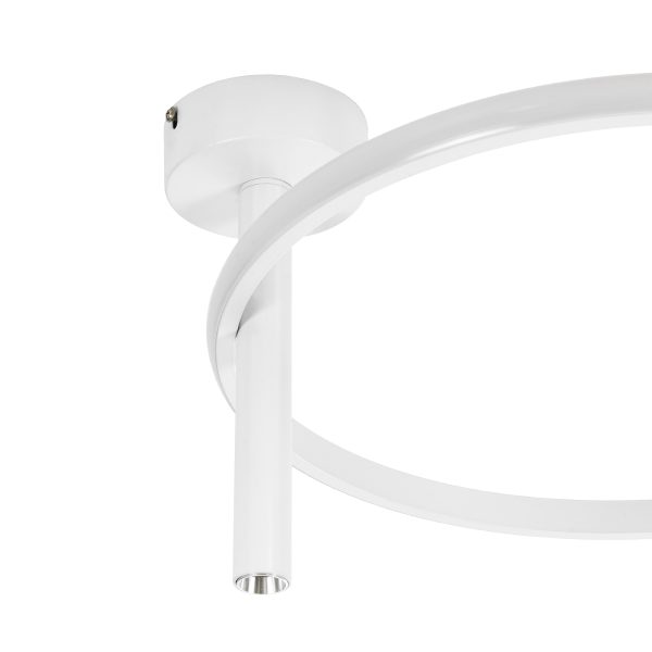 VERONA 61221 Φωτιστικό Οροφής Δαχτυλίδι-Κύκλος LED CCT 24W 2688lm 360° AC 220-240V - Εναλλαγή Φωτισμού μέσω Διακόπτη On/Off All In One Ψυχρό 6000k+Φυσικό 4500k+Θερμό 2700k Φ40 x Υ23cm - Λευκό - 3 Χρόνια Εγγύηση - Image 5