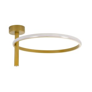 VERONA 61222 Φωτιστικό Οροφής Δαχτυλίδι-Κύκλος LED CCT 24W 2688lm 360° AC 220-240V – Εναλλαγή Φωτισμού μέσω Διακόπτη On/Off All In One Ψυχρό 6000k+Φυσικό 4500k+Θερμό 2700k Φ40 x Υ23cm – Χρυσό – 3 Χρόνια Εγγύηση