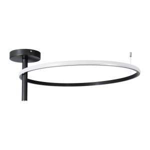 VERONA 61223 Φωτιστικό Οροφής Δαχτυλίδι-Κύκλος LED CCT 36W 4032lm 360° AC 220-240V – Εναλλαγή Φωτισμού μέσω Διακόπτη On/Off All In One Ψυχρό 6000k+Φυσικό 4500k+Θερμό 2700K Φ60 x Υ23cm – Μαύρο – 3 Χρόνια Εγγύηση