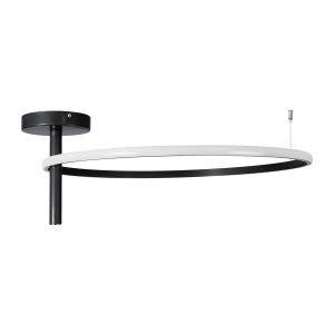 VERONA 61223 Φωτιστικό Οροφής Δαχτυλίδι-Κύκλος LED CCT 36W 4032lm 360° AC 220-240V – Εναλλαγή Φωτισμού μέσω Διακόπτη On/Off All In One Ψυχρό 6000k+Φυσικό 4500k+Θερμό 2700K Φ60 x Υ23cm – Μαύρο – 3 Χρόνια Εγγύηση