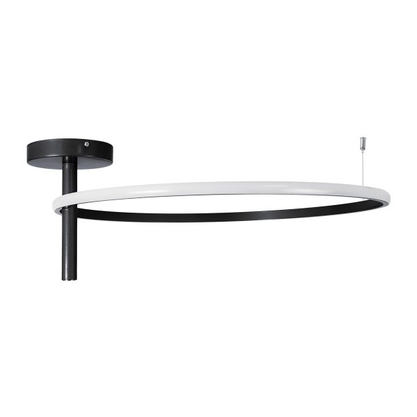 VERONA 61223 Φωτιστικό Οροφής Δαχτυλίδι-Κύκλος LED CCT 36W 4032lm 360° AC 220-240V - Εναλλαγή Φωτισμού μέσω Διακόπτη On/Off All In One Ψυχρό 6000k+Φυσικό 4500k+Θερμό 2700K Φ60 x Υ23cm - Μαύρο - 3 Χρόνια Εγγύηση - Image 2