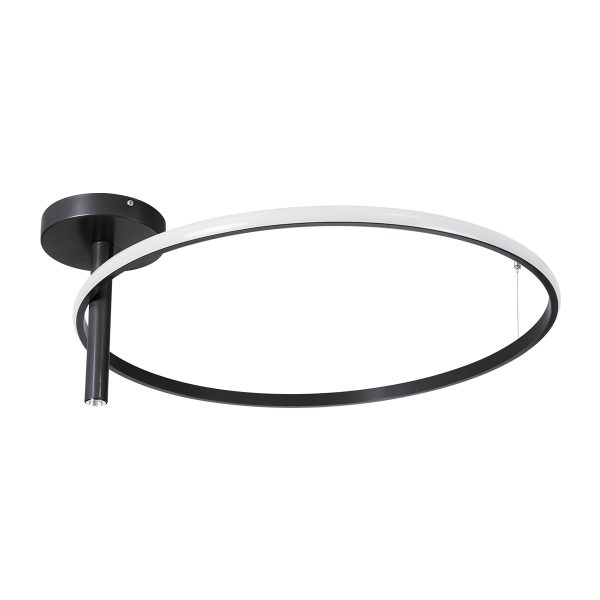 VERONA 61223 Φωτιστικό Οροφής Δαχτυλίδι-Κύκλος LED CCT 36W 4032lm 360° AC 220-240V - Εναλλαγή Φωτισμού μέσω Διακόπτη On/Off All In One Ψυχρό 6000k+Φυσικό 4500k+Θερμό 2700K Φ60 x Υ23cm - Μαύρο - 3 Χρόνια Εγγύηση - Image 3