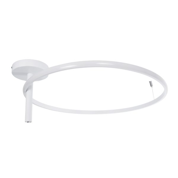 VERONA 61224 Φωτιστικό Οροφής Δαχτυλίδι-Κύκλος LED CCT 36W 4032lm 360° AC 220-240V - Εναλλαγή Φωτισμού μέσω Διακόπτη On/Off All In One Ψυχρό 6000k+Φυσικό 4500k+Θερμό 2700K Φ60 x Υ23cm - Λευκό - 3 Χρόνια Εγγύηση - Image 3
