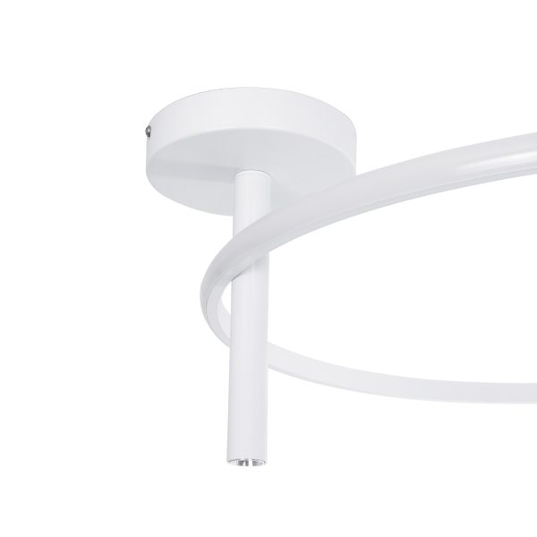 VERONA 61224 Φωτιστικό Οροφής Δαχτυλίδι-Κύκλος LED CCT 36W 4032lm 360° AC 220-240V - Εναλλαγή Φωτισμού μέσω Διακόπτη On/Off All In One Ψυχρό 6000k+Φυσικό 4500k+Θερμό 2700K Φ60 x Υ23cm - Λευκό - 3 Χρόνια Εγγύηση - Image 4