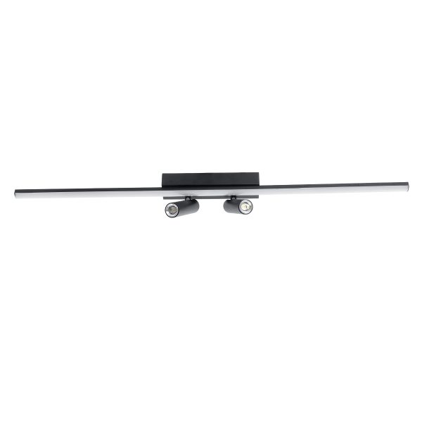 BARETTI 61226 Φωτιστικό Οροφής Linear Design LED CCT με Κινούμενα Σποτ LED Downlight 24W 2688lm 160° & 45° AC 220-240V IP20  - Εναλλαγή Φωτισμού μέσω Διακόπτη On/Off All In One Ψυχρό 6000k+Φυσικό 4500k+Θερμό 2700k - Μ80 x Π5.5 x Υ5 cm - Μαύρο - 3 Χρόν - Image 3