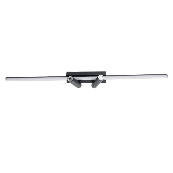 BARETTI 61226 Φωτιστικό Οροφής Linear Design LED CCT με Κινούμενα Σποτ LED Downlight 24W 2688lm 160° & 45° AC 220-240V IP20  - Εναλλαγή Φωτισμού μέσω Διακόπτη On/Off All In One Ψυχρό 6000k+Φυσικό 4500k+Θερμό 2700k - Μ80 x Π5.5 x Υ5 cm - Μαύρο - 3 Χρόν - Image 4
