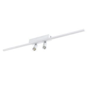 BARETTI 61227 Φωτιστικό Οροφής Linear Design LED CCT με Κινούμενα Σποτ LED Downlight 24W 2688lm 160° & 45° AC 220-240V IP20  – Εναλλαγή Φωτισμού μέσω Διακόπτη On/Off All In One Ψυχρό 6000k+Φυσικό 4500k+Θερμό 2700k – Μ80 x Π5.5 x Υ5 cm – Λευκό – 3 Χρόν