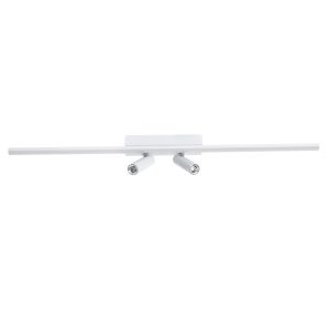 BARETTI 61227 Φωτιστικό Οροφής Linear Design LED CCT με Κινούμενα Σποτ LED Downlight 24W 2688lm 160° & 45° AC 220-240V IP20  – Εναλλαγή Φωτισμού μέσω Διακόπτη On/Off All In One Ψυχρό 6000k+Φυσικό 4500k+Θερμό 2700k – Μ80 x Π5.5 x Υ5 cm – Λευκό – 3 Χρόν
