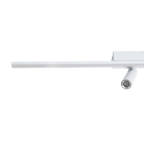 BARETTI 61227 Φωτιστικό Οροφής Linear Design LED CCT με Κινούμενα Σποτ LED Downlight 24W 2688lm 160° & 45° AC 220-240V IP20  - Εναλλαγή Φωτισμού μέσω Διακόπτη On/Off All In One Ψυχρό 6000k+Φυσικό 4500k+Θερμό 2700k - Μ80 x Π5.5 x Υ5 cm - Λευκό - 3 Χρόν - Image 5