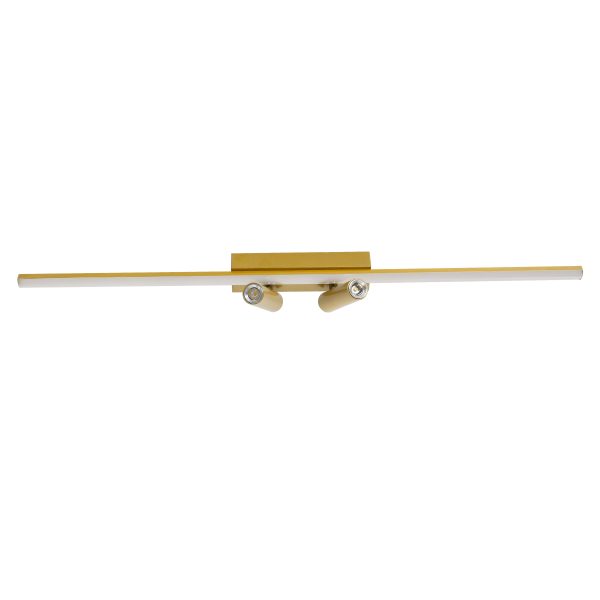 BARETTI 61228 Φωτιστικό Οροφής Linear Design LED CCT με Κινούμενα Σποτ LED Downlight 24W 2688lm 160° & 45° AC 220-240V IP20  - Εναλλαγή Φωτισμού μέσω Διακόπτη On/Off All In One Ψυχρό 6000k+Φυσικό 4500k+Θερμό 2700k - Μ80 x Π5.5 x Υ5 cm - Χρυσό - 3 Χρόν - Image 4