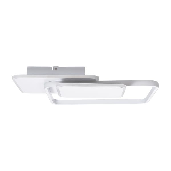 SQUARO 61232 Φωτιστικό Οροφής Δαχτυλίδι-Κύκλος LED CCT 75W 8400lm 360° AC 220-240V - Εναλλαγή Φωτισμού μέσω Τηλεχειριστηρίου All In One Ψυχρό 6000k+Φυσικό 4500k+Θερμό 2700k Dimmable Μ48.5 x Π51 x Υ9cm - Λευκό - 3 Years Warranty - Image 3