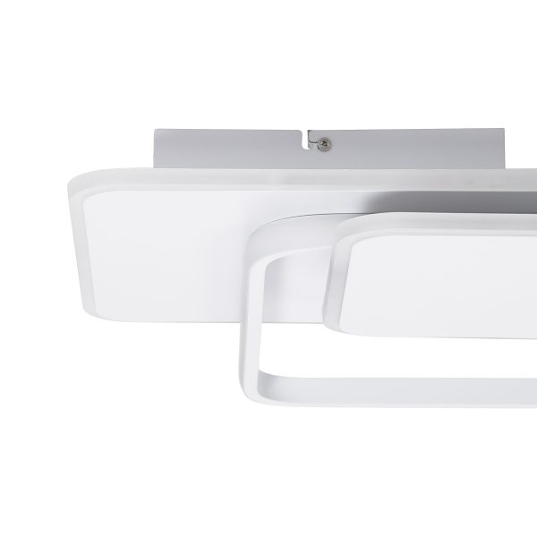 SQUARO 61232 Φωτιστικό Οροφής Δαχτυλίδι-Κύκλος LED CCT 75W 8400lm 360° AC 220-240V - Εναλλαγή Φωτισμού μέσω Τηλεχειριστηρίου All In One Ψυχρό 6000k+Φυσικό 4500k+Θερμό 2700k Dimmable Μ48.5 x Π51 x Υ9cm - Λευκό - 3 Years Warranty - Image 5