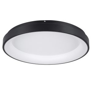 SALEM 61237 Μοντέρνο Φωτιστικό Οροφής LED 105W 12075lm 120° AC 220-240V IP20 Ρυθμιζόμενο Λευκό CCT με Χειριστήριο από 2700K έως 6000K Dimmable – Lumileds SMD Chip – Μαύρο Ματ – Μ60 x Π60 x Υ8.5cm – 3 Χρόνια Εγγύηση
