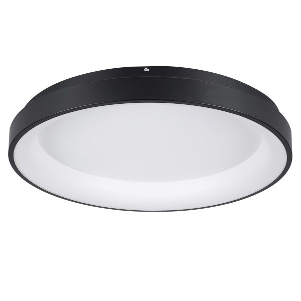 SALEM 61237 Μοντέρνο Φωτιστικό Οροφής LED 105W 12075lm 120° AC 220-240V IP20 Ρυθμιζόμενο Λευκό CCT με Χειριστήριο από 2700K έως 6000K Dimmable - Lumileds SMD Chip - Μαύρο Ματ - Μ60 x Π60 x Υ8.5cm - 3 Χρόνια Εγγύηση - Image 2
