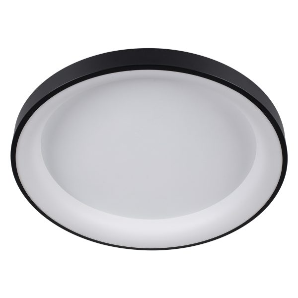 SALEM 61237 Μοντέρνο Φωτιστικό Οροφής LED 105W 12075lm 120° AC 220-240V IP20 Ρυθμιζόμενο Λευκό CCT με Χειριστήριο από 2700K έως 6000K Dimmable - Lumileds SMD Chip - Μαύρο Ματ - Μ60 x Π60 x Υ8.5cm - 3 Χρόνια Εγγύηση - Image 4