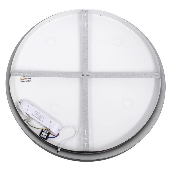 SALEM 61237 Μοντέρνο Φωτιστικό Οροφής LED 105W 12075lm 120° AC 220-240V IP20 Ρυθμιζόμενο Λευκό CCT με Χειριστήριο από 2700K έως 6000K Dimmable - Lumileds SMD Chip - Μαύρο Ματ - Μ60 x Π60 x Υ8.5cm - 3 Χρόνια Εγγύηση - Image 5