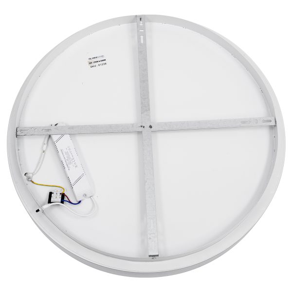 SALEM 61238 Πλαφονιέρα Οροφής Δαχτυλίδι-Κύκλος LED CCT 105W 12075lm 120° AC 220-240V - Εναλλαγή Φωτισμού μέσω Τηλεχειριστηρίου All In One Ψυχρό 6000k+Φυσικό 4500k+Θερμό 2700k Dimmable Φ60cm - Ασημί - 3 Years Warranty - Image 5