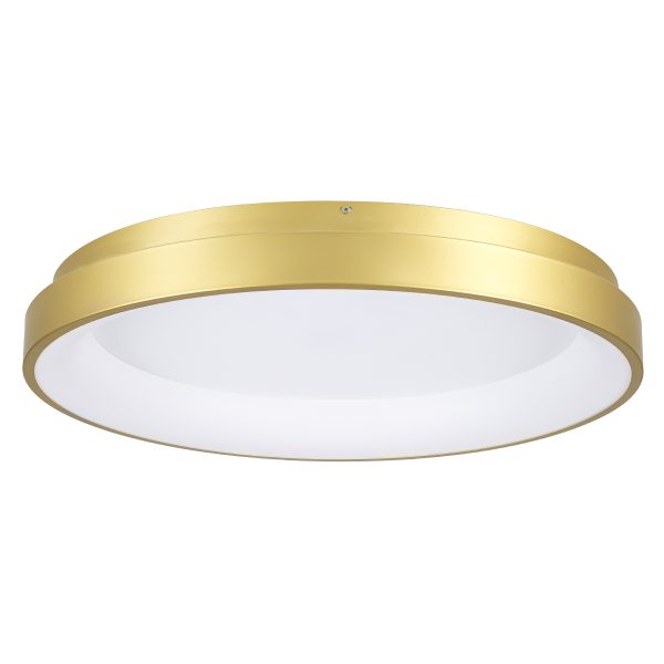 SALEM 61239 Πλαφονιέρα Οροφής Δαχτυλίδι-Κύκλος LED CCT 105W 12075lm 120° AC 220-240V - Εναλλαγή Φωτισμού μέσω Τηλεχειριστηρίου All In One Ψυχρό 6000k+Φυσικό 4500k+Θερμό 2700k Dimmable Φ60cm - Χρυσό Σαμπανιζέ - 3 Years Warranty - Image 3