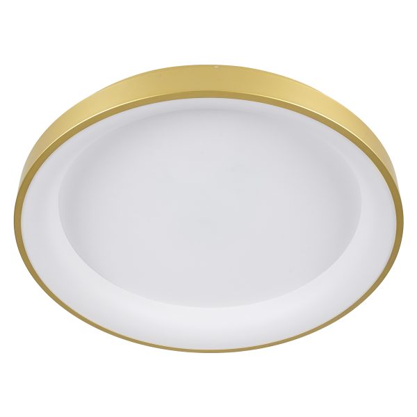 SALEM 61239 Πλαφονιέρα Οροφής Δαχτυλίδι-Κύκλος LED CCT 105W 12075lm 120° AC 220-240V - Εναλλαγή Φωτισμού μέσω Τηλεχειριστηρίου All In One Ψυχρό 6000k+Φυσικό 4500k+Θερμό 2700k Dimmable Φ60cm - Χρυσό Σαμπανιζέ - 3 Years Warranty - Image 4