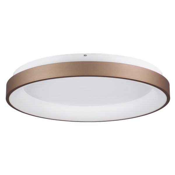 SALEM 61240 Πλαφονιέρα Οροφής Δαχτυλίδι-Κύκλος LED CCT 105W 12075lm 120° AC 220-240V - Εναλλαγή Φωτισμού μέσω Τηλεχειριστηρίου All In One Ψυχρό 6000k+Φυσικό 4500k+Θερμό 2700k Dimmable Φ60cm - Καφέ & Χάλκινο - 3 Years Warranty - Image 3