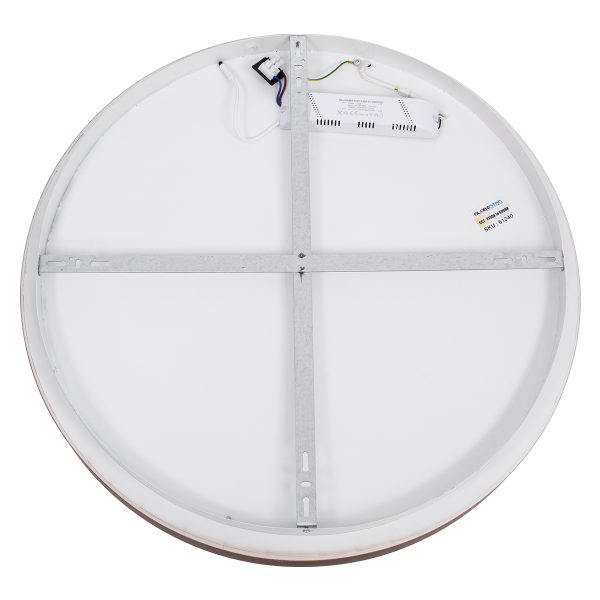 SALEM 61240 Πλαφονιέρα Οροφής Δαχτυλίδι-Κύκλος LED CCT 105W 12075lm 120° AC 220-240V - Εναλλαγή Φωτισμού μέσω Τηλεχειριστηρίου All In One Ψυχρό 6000k+Φυσικό 4500k+Θερμό 2700k Dimmable Φ60cm - Καφέ & Χάλκινο - 3 Years Warranty - Image 5