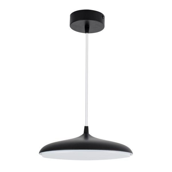 BARON 61251 Κρεμαστή Πλαφονιέρα Οροφής LED CCT 12W 1440lm 120° AC 220-240V - Εναλλαγή Φωτισμού μέσω Διακόπτη On/Off All In One Ψυχρό 6000k+Φυσικό 4500k+Θερμό 2700k Φ25 x Υ8cm - Μαύρο - 3 Years Warranty - Image 2