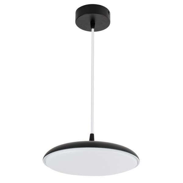 BARON 61251 Κρεμαστή Πλαφονιέρα Οροφής LED CCT 12W 1440lm 120° AC 220-240V - Εναλλαγή Φωτισμού μέσω Διακόπτη On/Off All In One Ψυχρό 6000k+Φυσικό 4500k+Θερμό 2700k Φ25 x Υ8cm - Μαύρο - 3 Years Warranty - Image 4