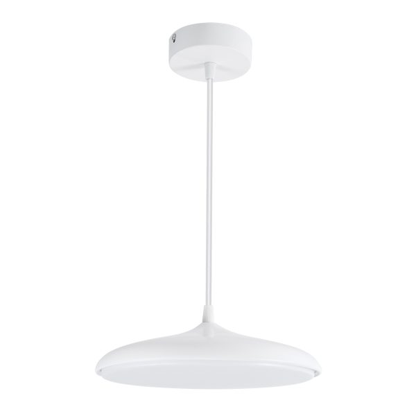 BARON 61252 Κρεμαστή Πλαφονιέρα Οροφής LED CCT 12W 1440lm 120° AC 220-240V - Εναλλαγή Φωτισμού μέσω Διακόπτη On/Off All In One Ψυχρό 6000k+Φυσικό 4500k+Θερμό 2700k Φ25 x Υ8cm - Λευκό - 3 Years Warranty - Image 2