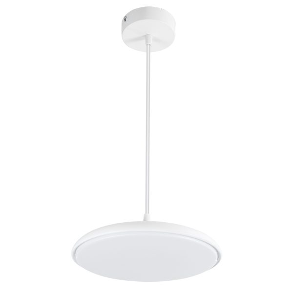 BARON 61252 Κρεμαστή Πλαφονιέρα Οροφής LED CCT 12W 1440lm 120° AC 220-240V - Εναλλαγή Φωτισμού μέσω Διακόπτη On/Off All In One Ψυχρό 6000k+Φυσικό 4500k+Θερμό 2700k Φ25 x Υ8cm - Λευκό - 3 Years Warranty - Image 4