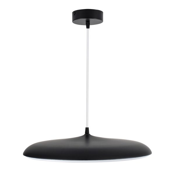 BARON 61254 Κρεμαστή Πλαφονιέρα Οροφής LED CCT 24W 2880lm 120° AC 220-240V - Εναλλαγή Φωτισμού μέσω Διακόπτη On/Off All In One Ψυχρό 6000k+Φυσικό 4500k+Θερμό 2700k Φ40 x Υ10cm - Μαύρο - 3 Years Warranty - Image 5