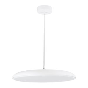BARON 61255 Κρεμαστή Πλαφονιέρα Οροφής LED CCT 24W 2880lm 120° AC 220-240V – Εναλλαγή Φωτισμού μέσω Διακόπτη On/Off All In One Ψυχρό 6000k+Φυσικό 4500k+Θερμό 2700k Φ40 x Υ10cm – Λευκό – 3 Years Warranty