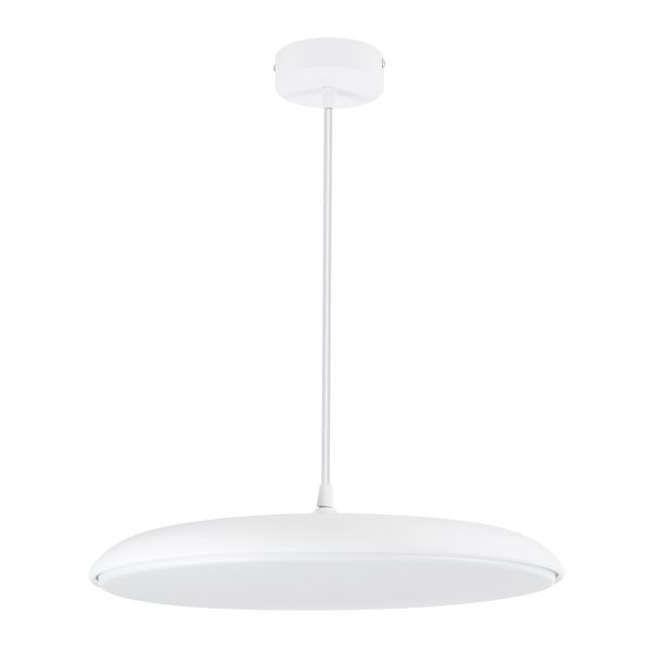 BARON 61255 Κρεμαστή Πλαφονιέρα Οροφής LED CCT 24W 2880lm 120° AC 220-240V - Εναλλαγή Φωτισμού μέσω Διακόπτη On/Off All In One Ψυχρό 6000k+Φυσικό 4500k+Θερμό 2700k Φ40 x Υ10cm - Λευκό - 3 Years Warranty - Image 2