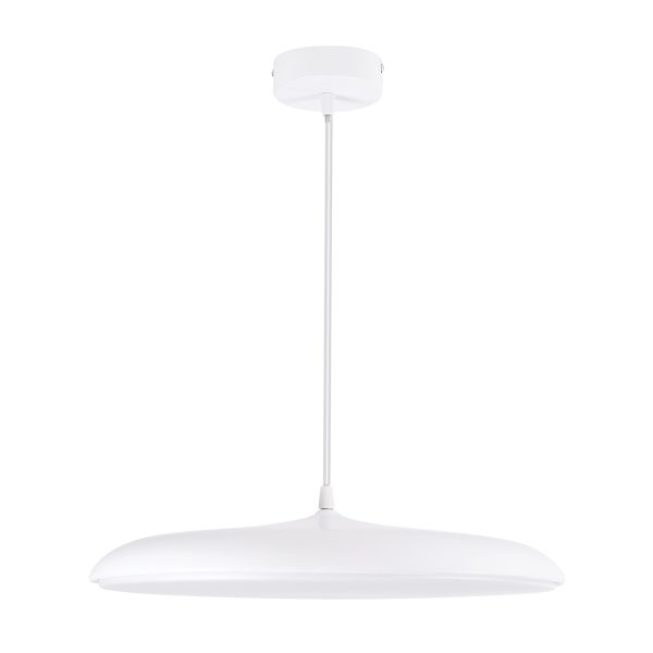 BARON 61255 Κρεμαστή Πλαφονιέρα Οροφής LED CCT 24W 2880lm 120° AC 220-240V - Εναλλαγή Φωτισμού μέσω Διακόπτη On/Off All In One Ψυχρό 6000k+Φυσικό 4500k+Θερμό 2700k Φ40 x Υ10cm - Λευκό - 3 Years Warranty - Image 3