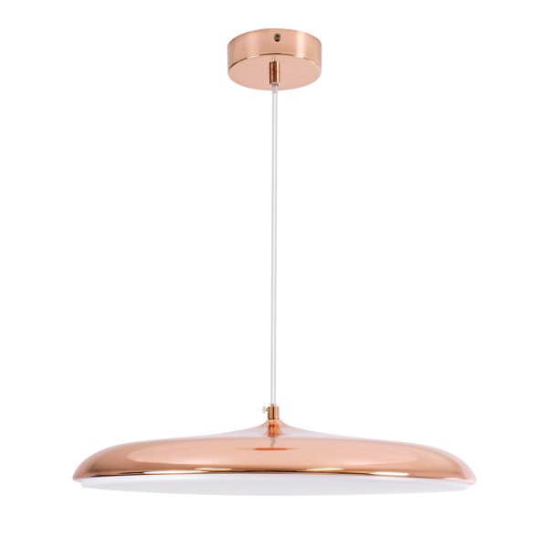 BARON 61256 Κρεμαστή Πλαφονιέρα Οροφής LED CCT 24W 2880lm 120° AC 220-240V - Εναλλαγή Φωτισμού μέσω Διακόπτη On/Off All In One Ψυχρό 6000k+Φυσικό 4500k+Θερμό 2700k Φ40 x Υ10cm - Χάλκινο Πλατίνα - 3 Years Warranty - Image 3