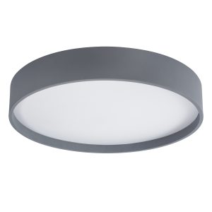 NARNIA 61260 Πλαφονιέρα Οροφής LED CCT 100W 11500lm 120° AC 220-240V – Εναλλαγή Φωτισμού μέσω Τηλεχειριστηρίου All In One Ψυχρό 6000k+Φυσικό 4500k+Θερμό 2700k Dimmable Φ60 x Υ10cm – Γκρι Ανθρακί – 3 Years Warranty