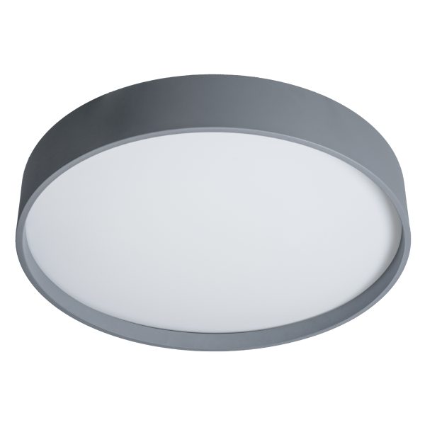 NARNIA 61260 Πλαφονιέρα Οροφής LED CCT 100W 11500lm 120° AC 220-240V - Εναλλαγή Φωτισμού μέσω Τηλεχειριστηρίου All In One Ψυχρό 6000k+Φυσικό 4500k+Θερμό 2700k Dimmable Φ60 x Υ10cm - Γκρι Ανθρακί - 3 Years Warranty - Image 4