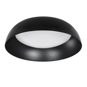 ANATOLIA 61261 Πλαφονιέρα Οροφής LED CCT 60W 6900lm 120° AC 220-240V – Εναλλαγή Φωτισμού μέσω Τηλεχειριστηρίου All In One Ψυχρό 6000k+Φυσικό 4500k+Θερμό 2700k Dimmable Φ43cm – Μαύρο – 3 Years Warranty