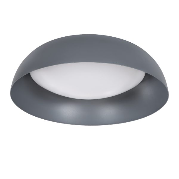 ANATOLIA 61262 Πλαφονιέρα Οροφής LED CCT 60W 6900lm 120° AC 220-240V - Εναλλαγή Φωτισμού μέσω Τηλεχειριστηρίου All In One Ψυχρό 6000k+Φυσικό 4500k+Θερμό 2700k Dimmable Φ43cm - Γκρι Ανθρακί - 3 Years Warranty - Image 2