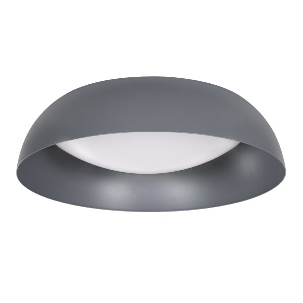 ANATOLIA 61262 Πλαφονιέρα Οροφής LED CCT 60W 6900lm 120° AC 220-240V - Εναλλαγή Φωτισμού μέσω Τηλεχειριστηρίου All In One Ψυχρό 6000k+Φυσικό 4500k+Θερμό 2700k Dimmable Φ43cm - Γκρι Ανθρακί - 3 Years Warranty - Image 3