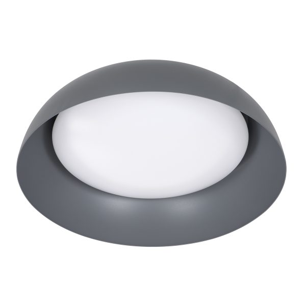 ANATOLIA 61262 Πλαφονιέρα Οροφής LED CCT 60W 6900lm 120° AC 220-240V - Εναλλαγή Φωτισμού μέσω Τηλεχειριστηρίου All In One Ψυχρό 6000k+Φυσικό 4500k+Θερμό 2700k Dimmable Φ43cm - Γκρι Ανθρακί - 3 Years Warranty - Image 4