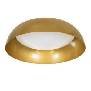 ANATOLIA 61263 Πλαφονιέρα Οροφής LED CCT 60W 6900lm 120° AC 220-240V – Εναλλαγή Φωτισμού μέσω Τηλεχειριστηρίου All In One Ψυχρό 6000k+Φυσικό 4500k+Θερμό 2700k Dimmable Φ43cm – Χρυσό – 3 Years Warranty