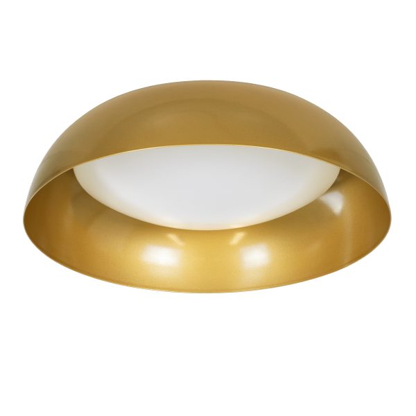 ANATOLIA 61263 Πλαφονιέρα Οροφής LED CCT 60W 6900lm 120° AC 220-240V - Εναλλαγή Φωτισμού μέσω Τηλεχειριστηρίου All In One Ψυχρό 6000k+Φυσικό 4500k+Θερμό 2700k Dimmable Φ43cm - Χρυσό - 3 Years Warranty - Image 2