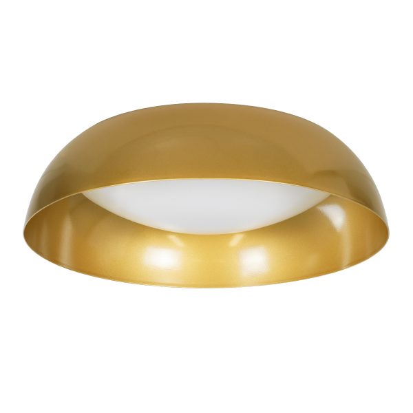 ANATOLIA 61263 Πλαφονιέρα Οροφής LED CCT 60W 6900lm 120° AC 220-240V - Εναλλαγή Φωτισμού μέσω Τηλεχειριστηρίου All In One Ψυχρό 6000k+Φυσικό 4500k+Θερμό 2700k Dimmable Φ43cm - Χρυσό - 3 Years Warranty - Image 3
