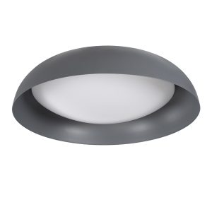 ANATOLIA 61265 Πλαφονιέρα Οροφής LED CCT 75W 8625lm 120° AC 220-240V – Εναλλαγή Φωτισμού μέσω Τηλεχειριστηρίου All In One Ψυχρό 6000k+Φυσικό 4500k+Θερμό 2700k Dimmable Φ60cm – Γκρι Ανθρακί – 3 Years Warranty