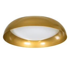 ANATOLIA 61266 Πλαφονιέρα Οροφής LED CCT 75W 8625lm 120° AC 220-240V – Εναλλαγή Φωτισμού μέσω Τηλεχειριστηρίου All In One Ψυχρό 6000k+Φυσικό 4500k+Θερμό 2700k Dimmable Φ60cm – Χρυσό – 3 Years Warranty