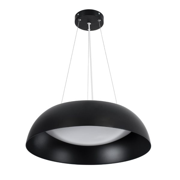 ANATOLIA 61267 Κρεμαστή Πλαφονιέρα Οροφής LED CCT 60W 6900lm 120° AC 220-240V - Εναλλαγή Φωτισμού μέσω Τηλεχειριστηρίου All In One Ψυχρό 6000k+Φυσικό 4500k+Θερμό 2700k Dimmable Φ43cm - Μαύρο - 3 Years Warranty - Image 2
