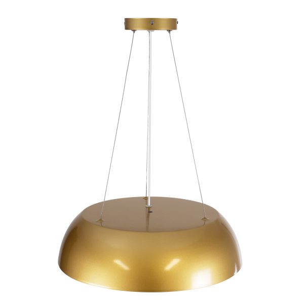 ANATOLIA 61268 Κρεμαστή Πλαφονιέρα Οροφής LED CCT 60W 6900lm 120° AC 220-240V - Εναλλαγή Φωτισμού μέσω Τηλεχειριστηρίου All In One Ψυχρό 6000k+Φυσικό 4500k+Θερμό 2700k Dimmable Φ43cm - Χρυσό - 3 Years Warranty - Image 4