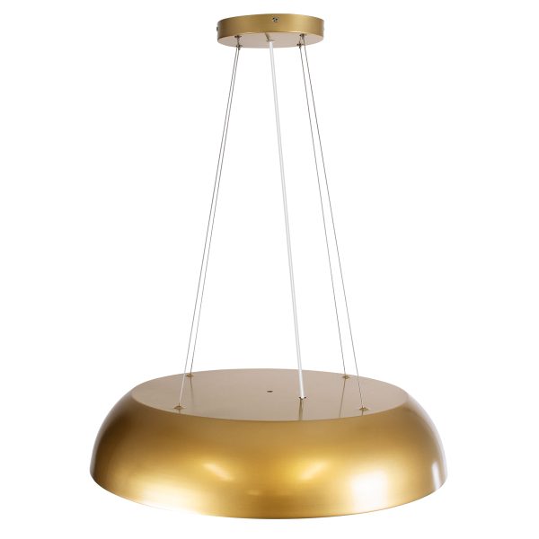 ANATOLIA 61270 Κρεμαστή Πλαφονιέρα Οροφής LED CCT 75W 8625lm 120° AC 220-240V - Εναλλαγή Φωτισμού μέσω Τηλεχειριστηρίου All In One Ψυχρό 6000k+Φυσικό 4500k+Θερμό 2700k Dimmable Φ60cm - Χρυσό - 3 Years Warranty - Image 4